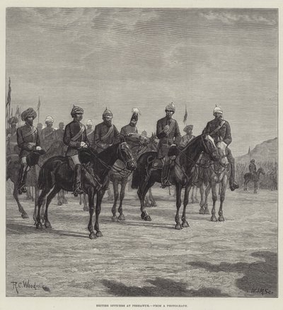 Officiers britanniques à Peshawur - Richard Caton Woodville junior